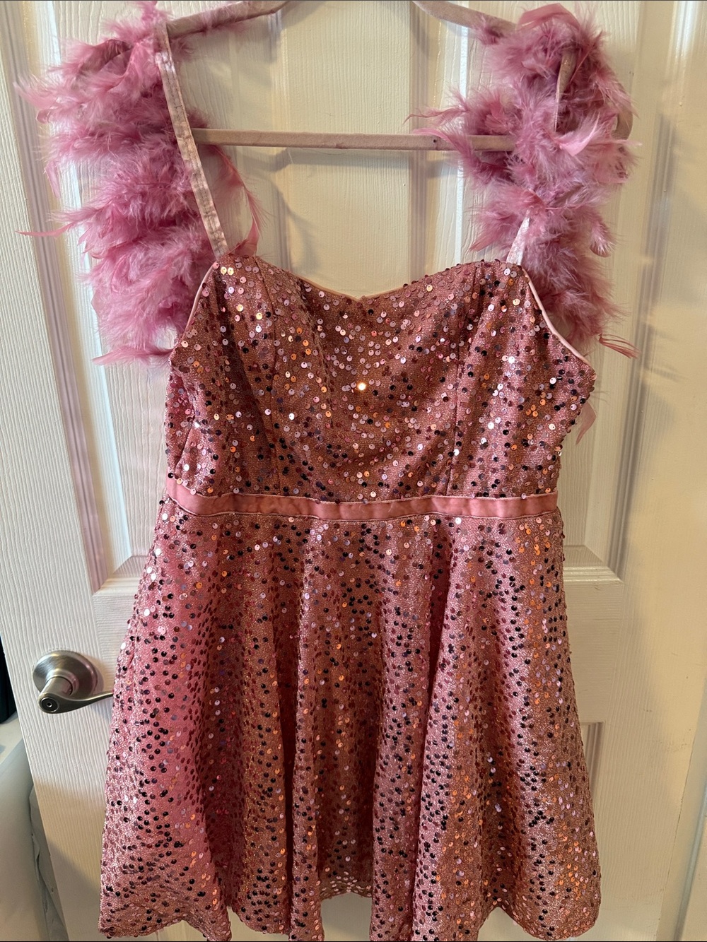 Women’s Pink Sequin Party Dress Costume